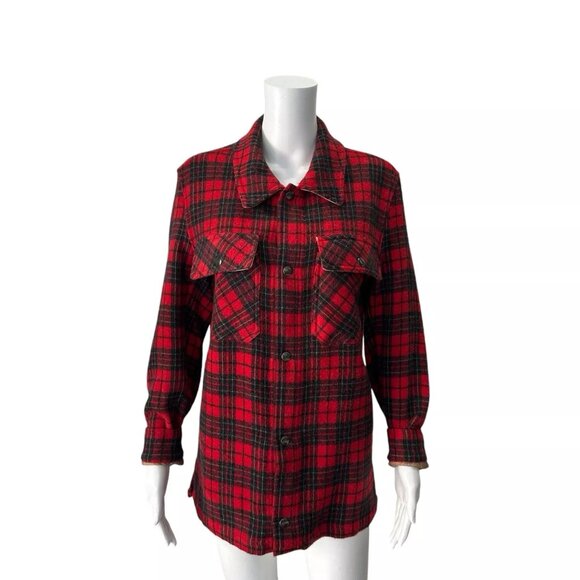 $780 Pierre-Louis Mascia Pancake Plaid Check Shirt Size XS 100% Wool - Picture 3 of 11